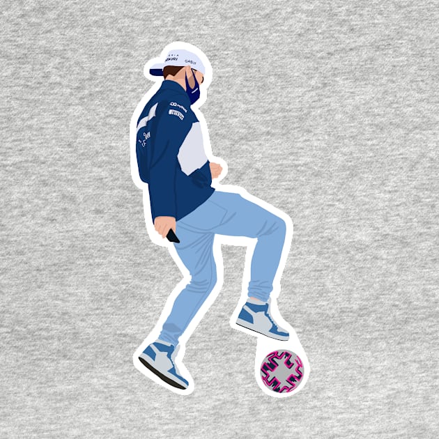 Pierre Gasly for Alfa Tauri playing football by royaldutchness